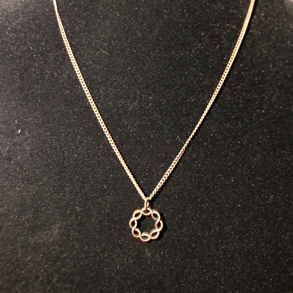 Copper Necklace with Looped Circle Pendant - Picture 1 of 5